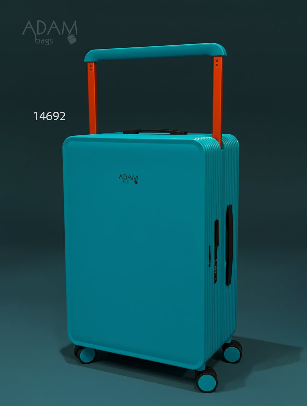 حقيبة سفر صلبة بعجلات 360° وقفل أمان