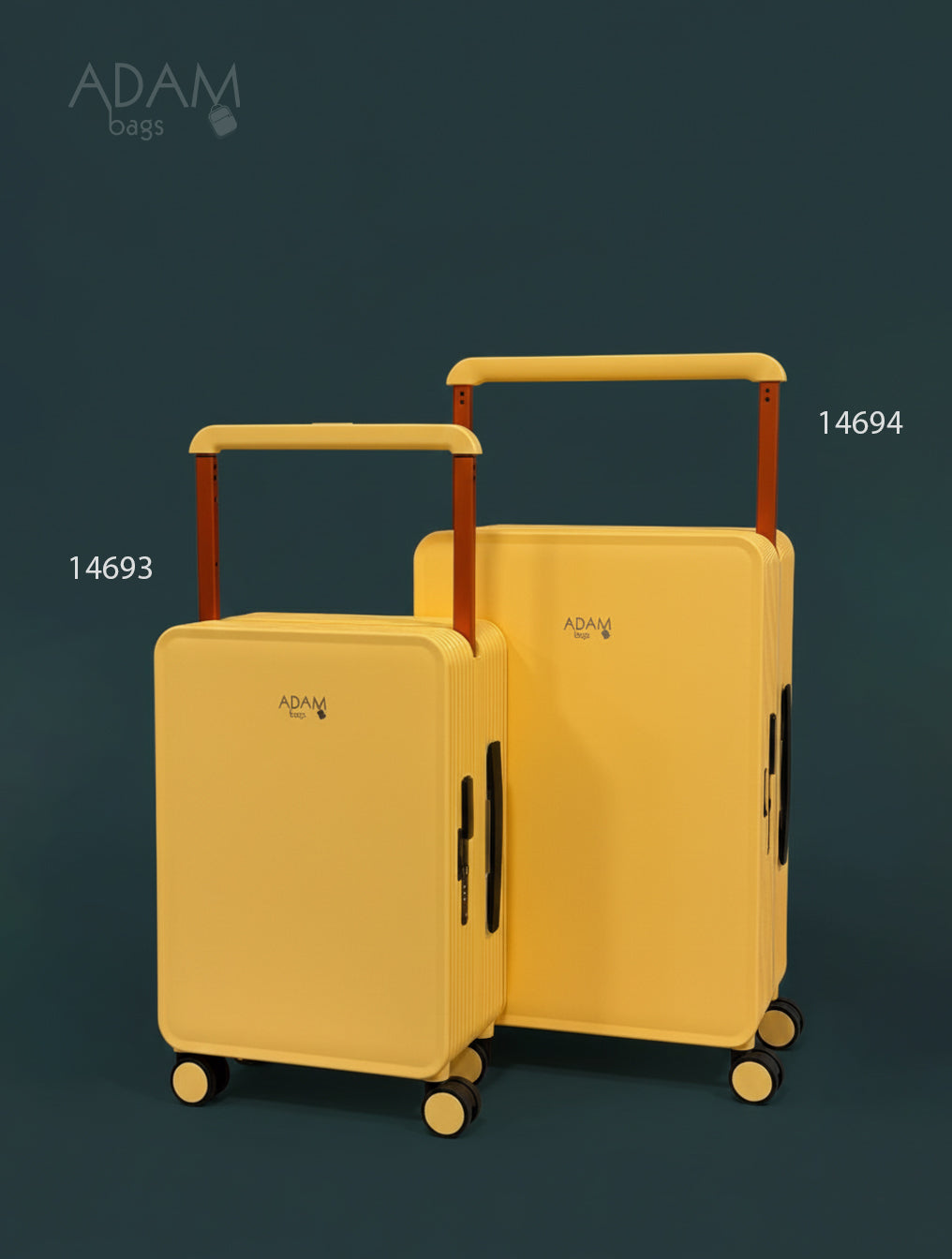 حقيبة سفر صلبة بعجلات 360° وقفل أمان